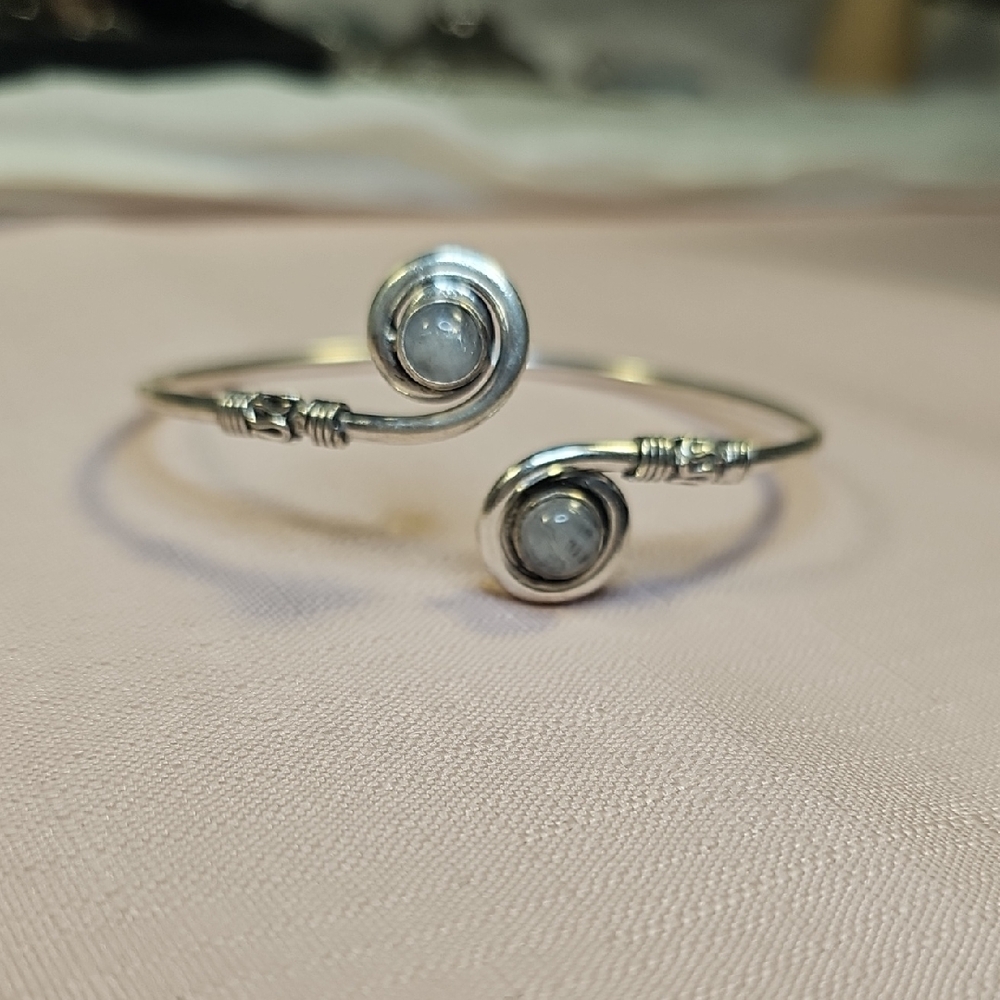 Elegant Silver Moonstone Bracelet